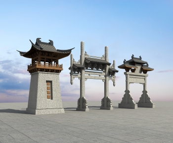 Chinese Style Ancient Architectural Buildings-ID:780584721