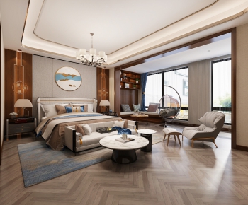 New Chinese Style Bedroom-ID:632266888