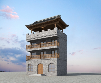 Chinese Style Ancient Architectural Buildings-ID:359406669