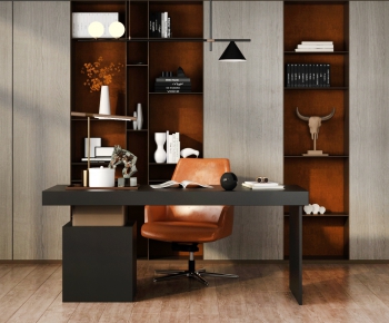 Modern Computer Desk And Chair-ID:271196692