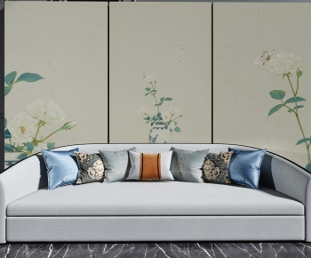 New Chinese Style A Sofa For Two-ID:924612318