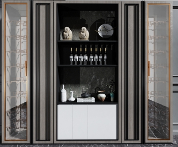 New Chinese Style Wine Cabinet-ID:357170684