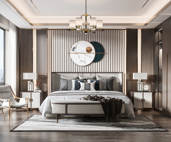 New Chinese Style Bedroom-ID:376288492
