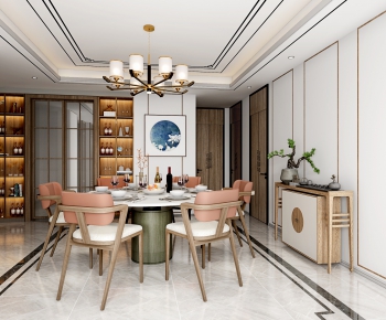 New Chinese Style Dining Room-ID:431974797