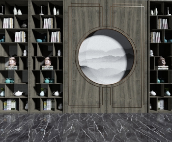 New Chinese Style Bookcase-ID:449242263