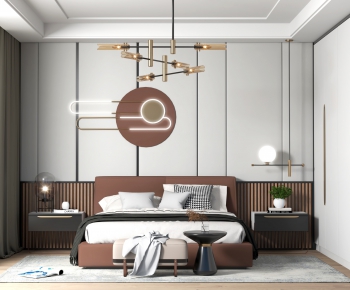 New Chinese Style Bedroom-ID:767938363