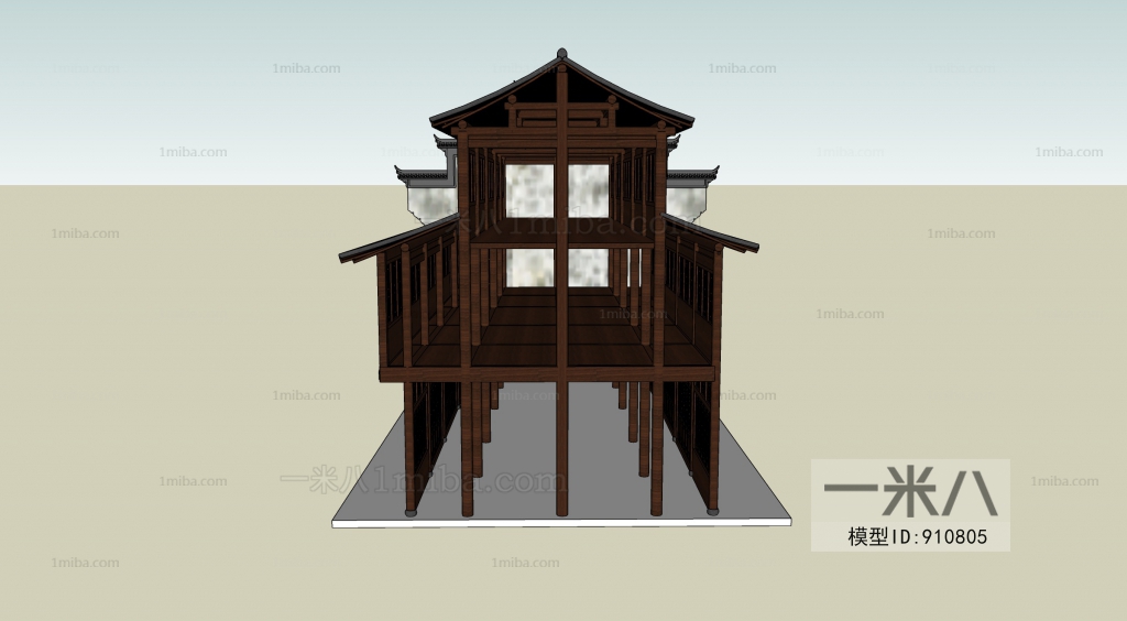 中式中国古建徽派建筑