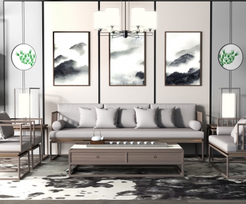 New Chinese Style Sofa Combination-ID:241865789