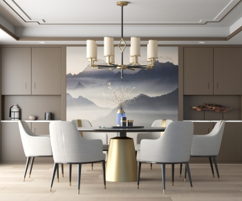 New Chinese Style Dining Room-ID:752697611