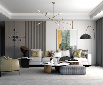 Modern A Living Room-ID:852291241