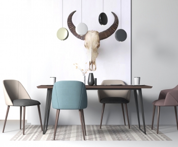 Nordic Style Dining Table And Chairs-ID:519329387