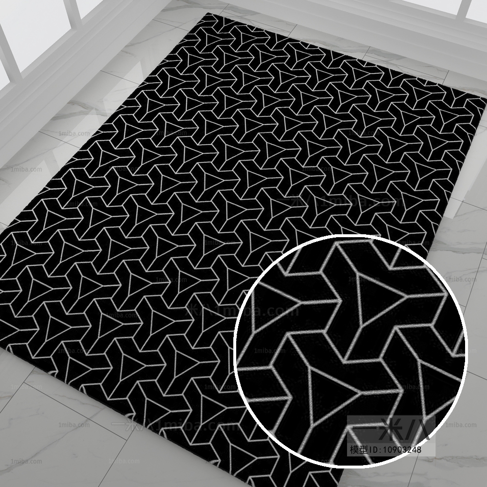 方形花纹地毯 (51)
