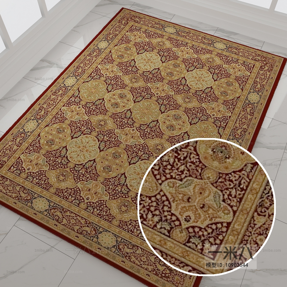 欧式方形花纹地毯 (44)