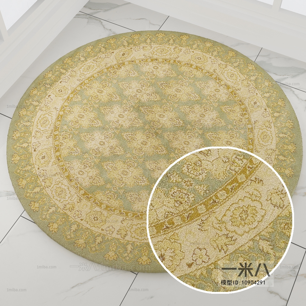 圆形古典欧式花纹地毯 (30)