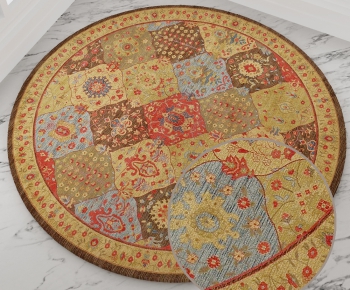 圆形古典欧式花纹地毯 (43)-ID:166578921