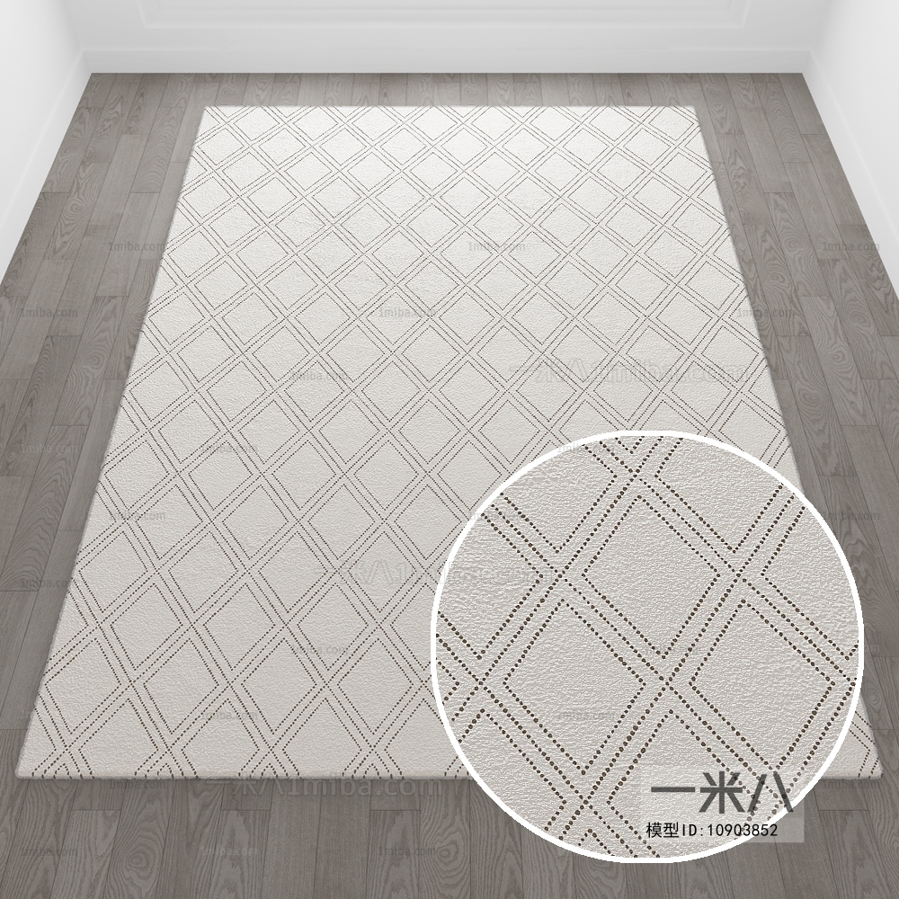 北欧现代简约风格方形地毯 (17)