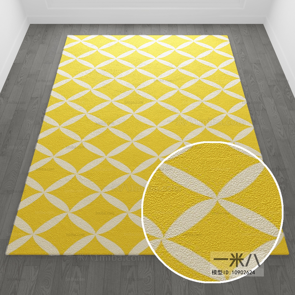 北欧现代简约风格方形地毯 (7)