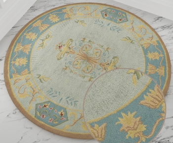 圆形古典欧式花纹地毯 (62)-ID:857181696