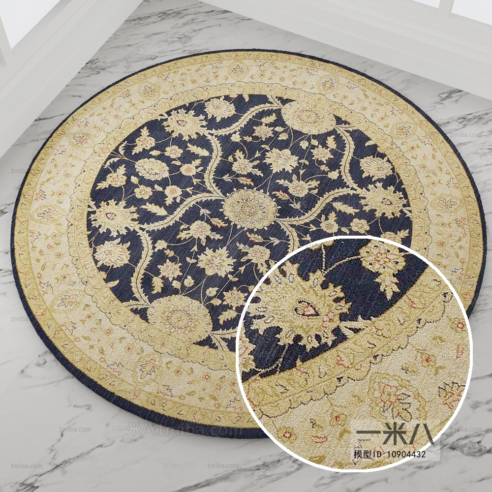 圆形古典欧式花纹地毯 (36)