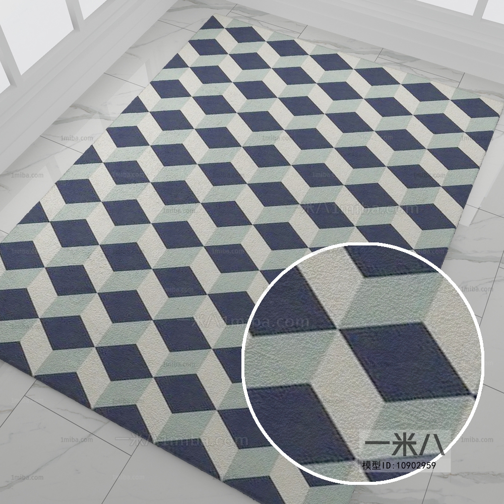 方形花纹地毯 (65)