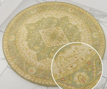 圆形古典欧式花纹地毯 (31)-ID:451230153