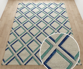 -现代风格方形地毯-ID:409335925