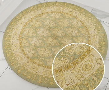 圆形古典欧式花纹地毯 (30)-ID:785291693