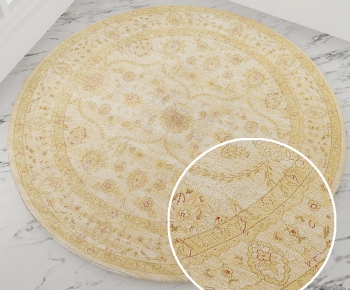 圆形古典欧式花纹地毯 (5)-ID:750091641