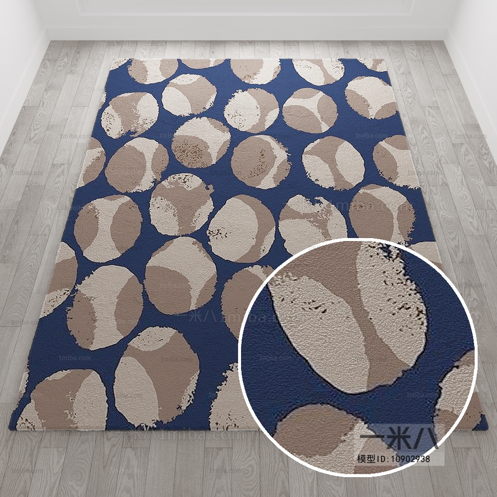 北欧现代简约风格方形地毯 (10)