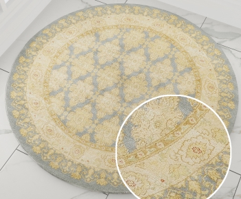 圆形古典欧式花纹地毯 (3)-ID:907287988