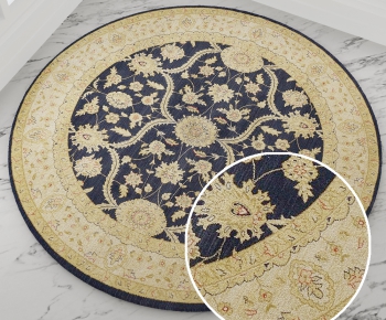 圆形古典欧式花纹地毯 (36)-ID:566130186