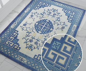 中式方形地毯 ()-ID:597374644