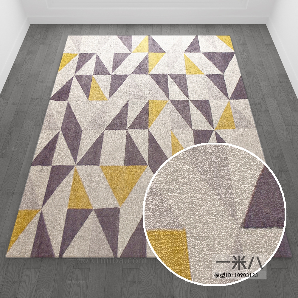北欧现代简约风格方形地毯 (42)