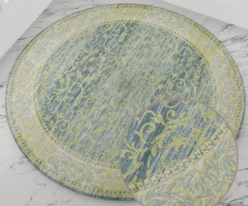 圆形古典欧式花纹地毯 (46)-ID:632069293