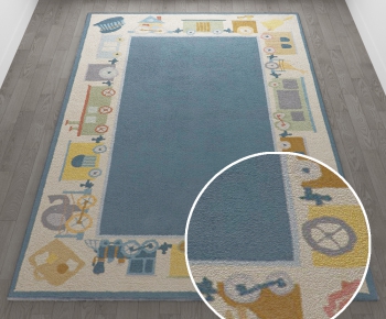 儿童毛绒花纹方形地毯 ()-ID:156897185