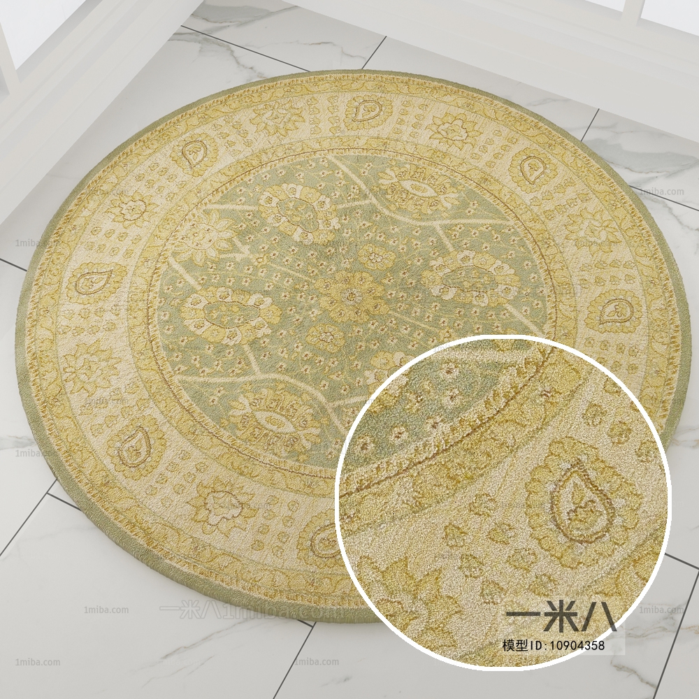 圆形古典欧式花纹地毯 (33)