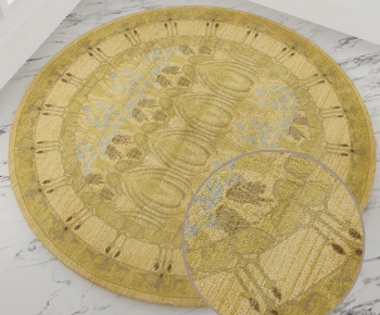 圆形古典欧式花纹地毯 (58)-ID:769414398