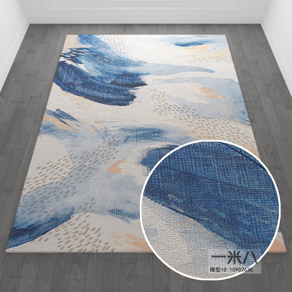 北欧现代简约风格方形地毯 (30)