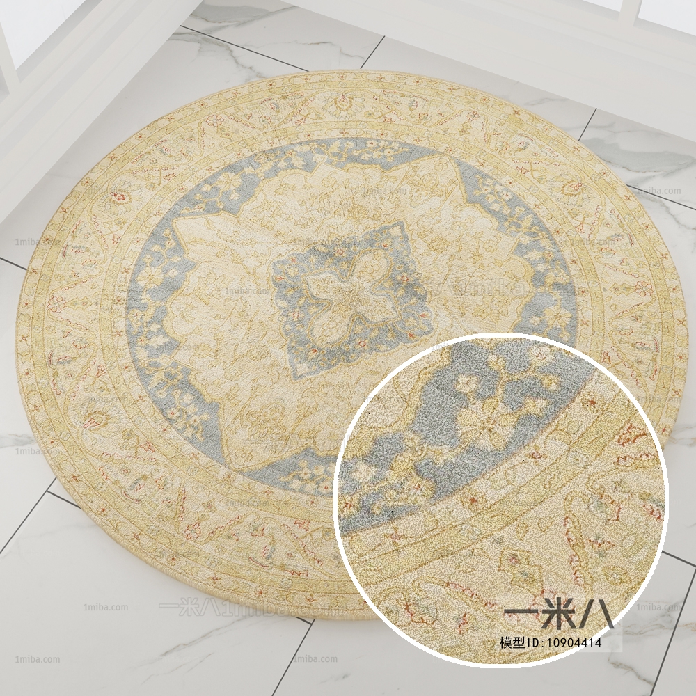 圆形古典欧式花纹地毯 (11)