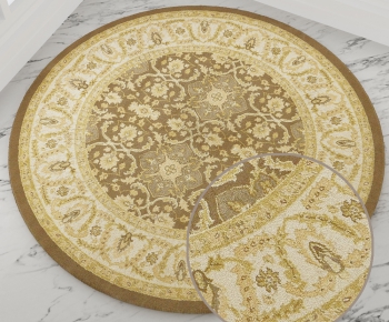 圆形古典欧式花纹地毯 (45)-ID:489092494