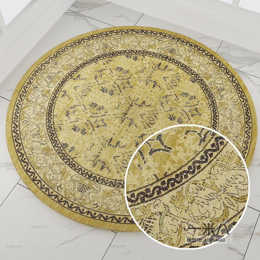 圆形古典欧式花纹地毯 (25)