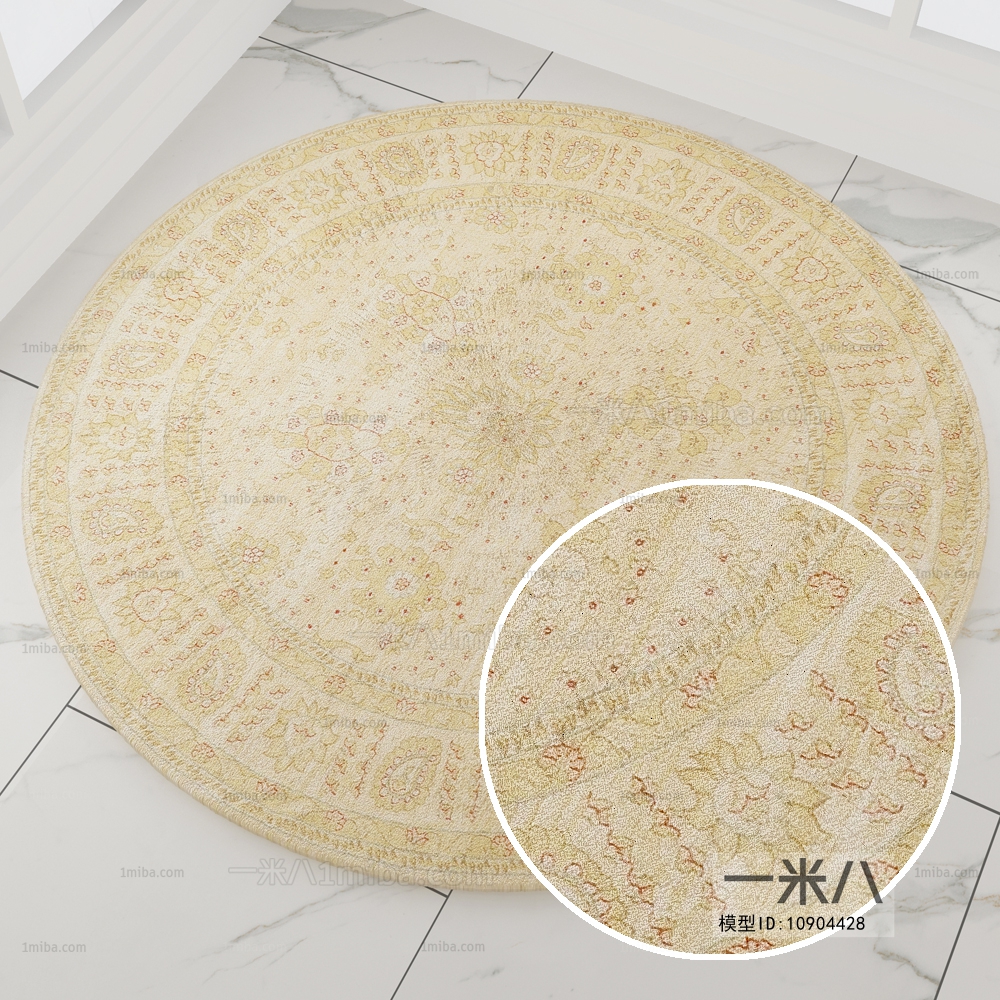 圆形古典欧式花纹地毯 (17)