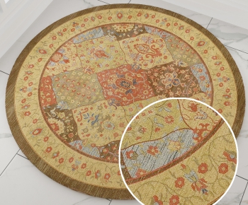 圆形古典欧式花纹地毯 (19)-ID:713658895