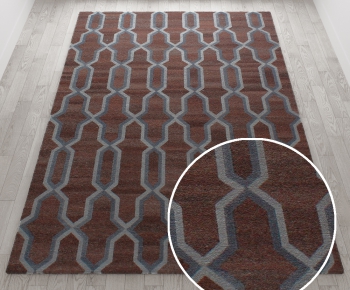 现代方形地毯-ID:204985194