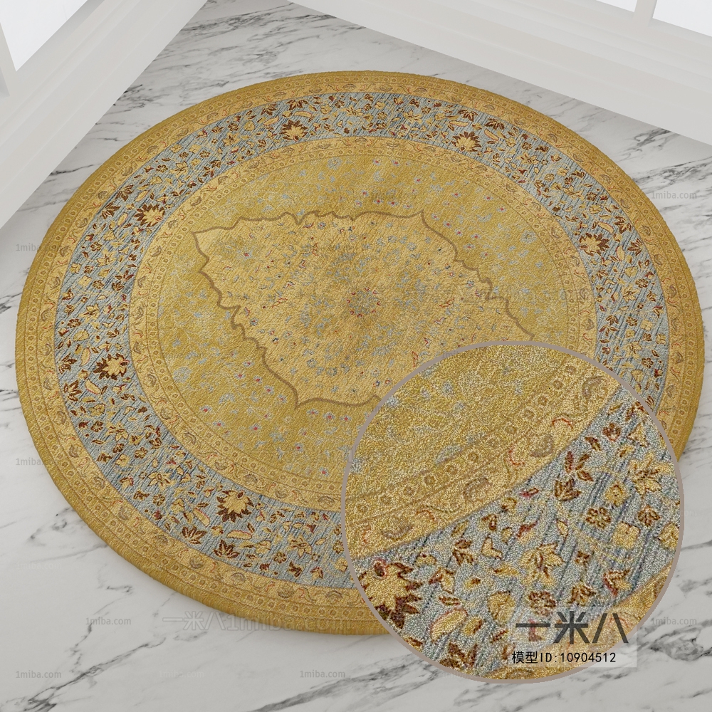 圆形古典欧式花纹地毯 (42)