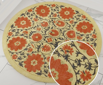 圆形古典欧式花纹地毯 (27)-ID:383248883