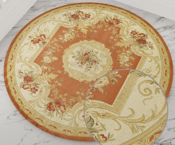 圆形古典欧式花纹地毯 (59)-ID:569953981