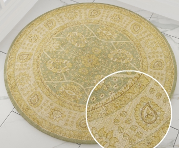 圆形古典欧式花纹地毯 (33)-ID:188423768