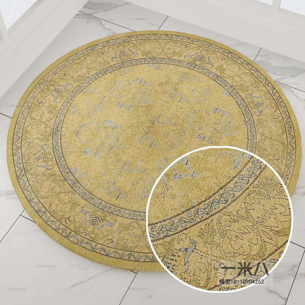 圆形古典欧式花纹地毯 (23)