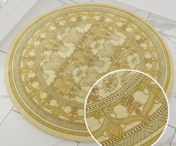 圆形古典欧式花纹地毯 (26)-ID:991093753